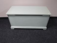 A painted blanket box