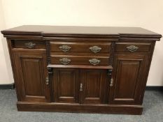 A Victorian mahogany breakfronted sideboard,