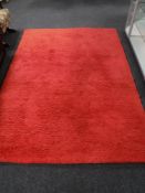 An Indian woollen rug (red)