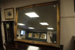 A Victorian style gilded overmantel mirror,