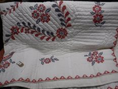 A hand stitched quilt