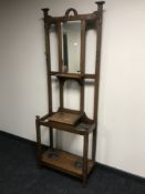 An Edwardian mirrored hall stand