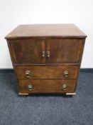 A mahogany commode chest