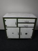 A mid 20th century painted kitchen cupboard