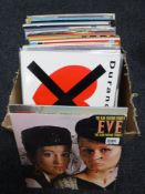 A box of LP records - 80's including Pet Shop Boys, Phil Collins,