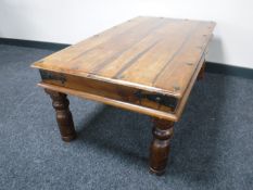 A Mexican pine coffee table