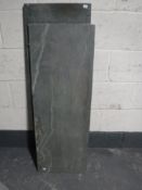 Two slate fire hearths