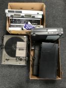 Two boxes of hi/fi separates - turn table, amp, etc,