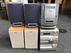 Two Sony micro hifi systems,