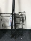 A set of five tier metal shelves