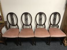 A set of four Victorian mahogany dining chairs