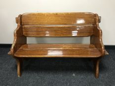 A pine bench