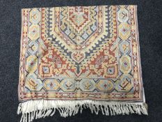 A Kashmir chain stitch rug,