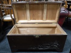 A camphor wood box