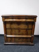A late 19th century mahogany four drawer chest
