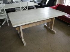 A pine refectory table