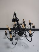 A twelve branch chandelier