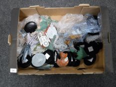 A box of Star Trek models with plinths