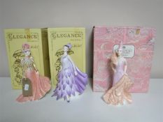 Three Coalport boxed figures - The Ascot Lady 1998,