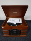 A Steepletone retro style music centre