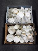 Two boxes containing Bing & Grondahl and continental tea china