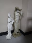 Two garden figures - females