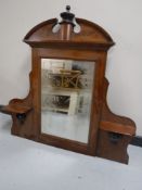 A late 19th century over mantel mirror