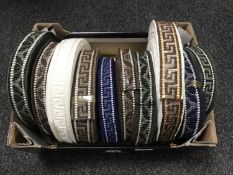 A box of vintage Silver Cross pram trim