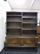 A set of mid 20th century oak bookshelves