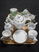 A tray containing eleven piece Queens Golden Jubilee tea service together with a twenty one piece