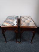 Two storage piano stools