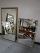 Two gilt framed mirrors