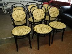 Six Bentwood style chairs