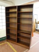 Two set of late 20th century open shelves