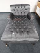 A contemporary Barker and Stonehouse buttoned chaise longue