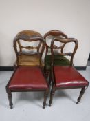 Four Victorian mahogany dining chairs