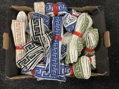 A box of vintage Silver Cross pram trim