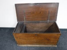 An antique oak tool box