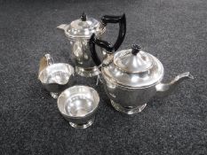 A four piece plated Viners tea service