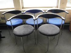 Five office elbow chairs
