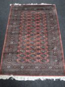 A bokhara design rug,