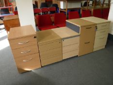 Five under desk chests,