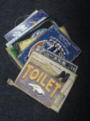 Fourteen tin advertising signs - Elvis Presley, Jack Daniels,