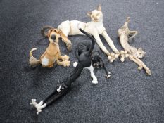 Five Country Artists figures - four cats and a dog