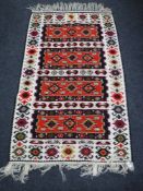 A Turkish kilim rug,