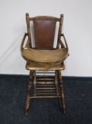 An Edwardian child's metamorphic high chair