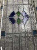 Eight unframed stained,