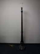 An early 20th century mahogany standard lamp