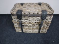 A wicker hamper