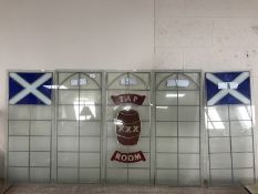 Five leaded glass windows